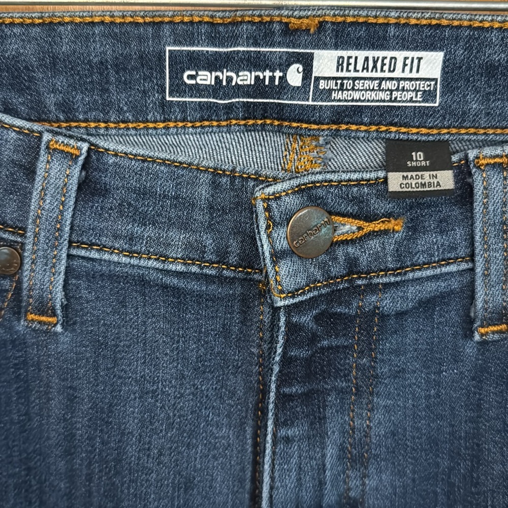 Carhartt Rugged Flex Relaxed Fit Women’s Blue Jeans size 10 Short - Picture 5 of 16